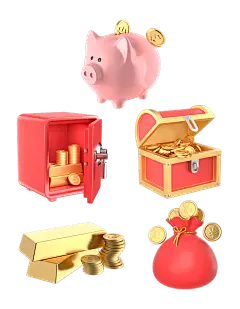 素材组合-C4D-3D立体金融理财贴纸