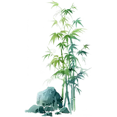 植物通用中国风插画竹子元素素材