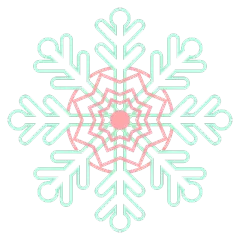 矢量雪花冬天氛围贴纸