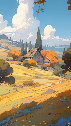 秋天秋季秋日场景风景背景