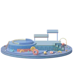 C4D-3D立体电商展台元素1