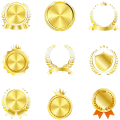 常规内容-图标系列扁平风小麦麦穗圆形图标元素组合