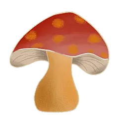 手绘-秋天元素-蘑菇