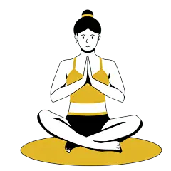 SVG-瑜伽人物描边元素贴纸