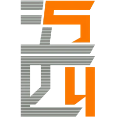 五四青年节通用撞色拼接五四艺术字文字标题元素素材
