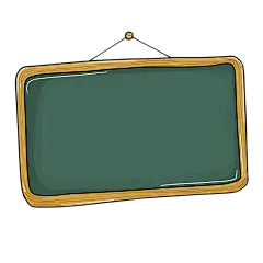 教育系列卡通感一块挂在墙上的黑板元素