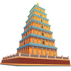 春节国庆中国风建筑-雁塔