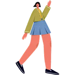 手绘人物插画-女孩