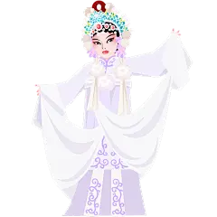 中国风-扁平京剧人物插画6