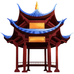 亭子中国风中秋节元素贴纸   