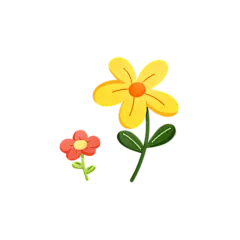 花卉元素可爱风贴纸