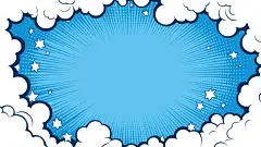 常规内容-背景系列手绘爆炸云插画背景