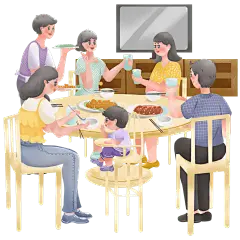 手绘肌理-同学聚会狂欢动作元素