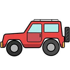 交通行业icon多色扁平-汽车