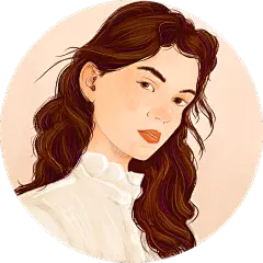 手绘风人物插画-女生头像
