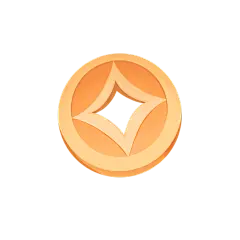 卡通感春节铜钱元素贴纸