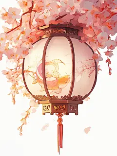 中国风通用中式灯笼梅花元素