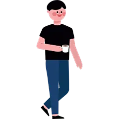 可爱扁平-咖啡师/餐饮行业