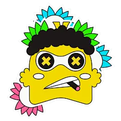 SVG-撞色卡通贴纸-小怪兽