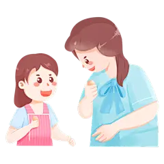 卡通感母亲节母女元素贴纸