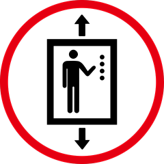 图标系列扁平风黑红电梯安全图标元素