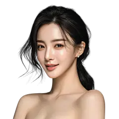 人物系列写实感扎发性感美女半侧脸元素