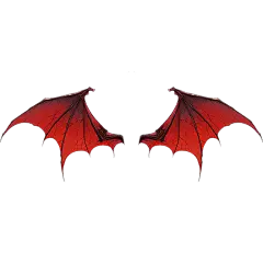装饰通用写实红色蝙蝠翅膀元素素材