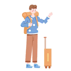 旅游元素旅游人物插画5