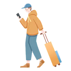 旅游元素旅游人物插画6