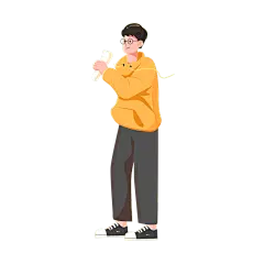 卡通感教育培训男人元素贴纸