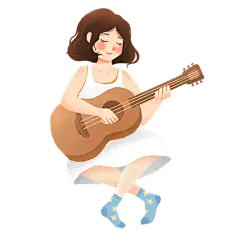 卡通感教师节女性元素贴纸